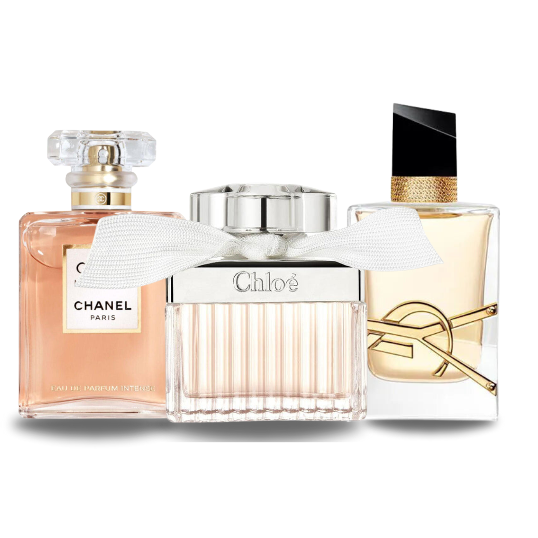 Set di 3 Profumi Coco Mademoiselle, LIbre e Chloé 100ml